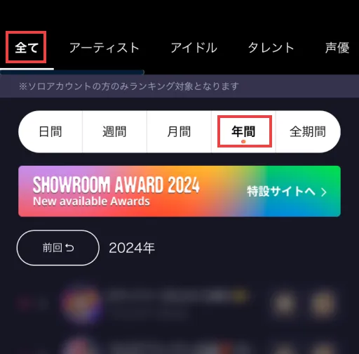 SHOWROOMアワード2024