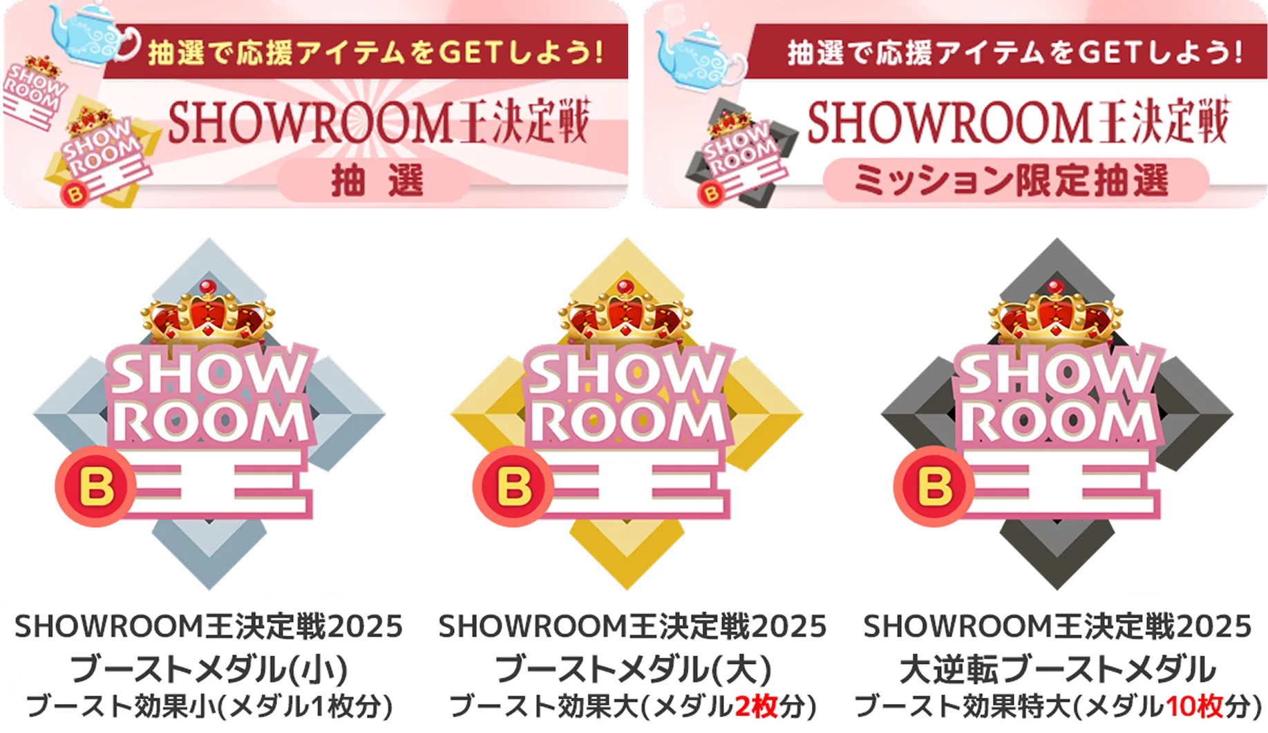 対象ブーストメダル